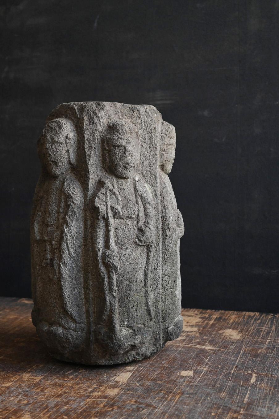 Rare Japanese Antique Stone Carved Hexagonal Stone Buddha/Jizo Bodhisattva/Edo 6
