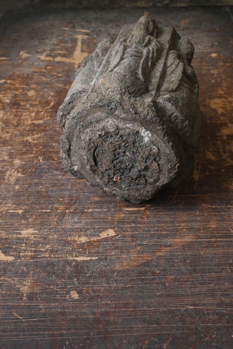 Rare Japanese Antique Stone Carved Hexagonal Stone Buddha/Jizo Bodhisattva/Edo 8