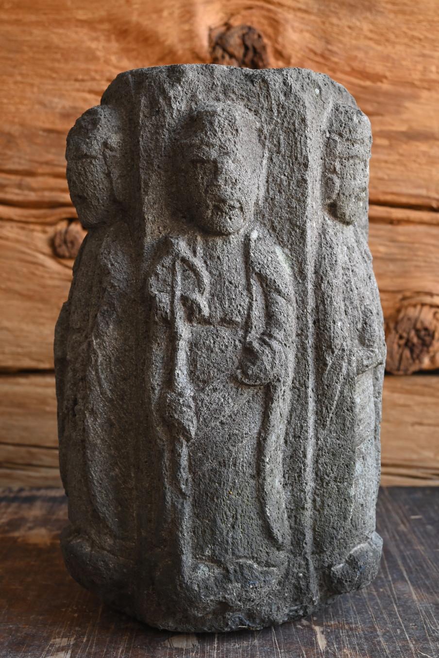 Rare Japanese Antique Stone Carved Hexagonal Stone Buddha/Jizo Bodhisattva/Edo 3