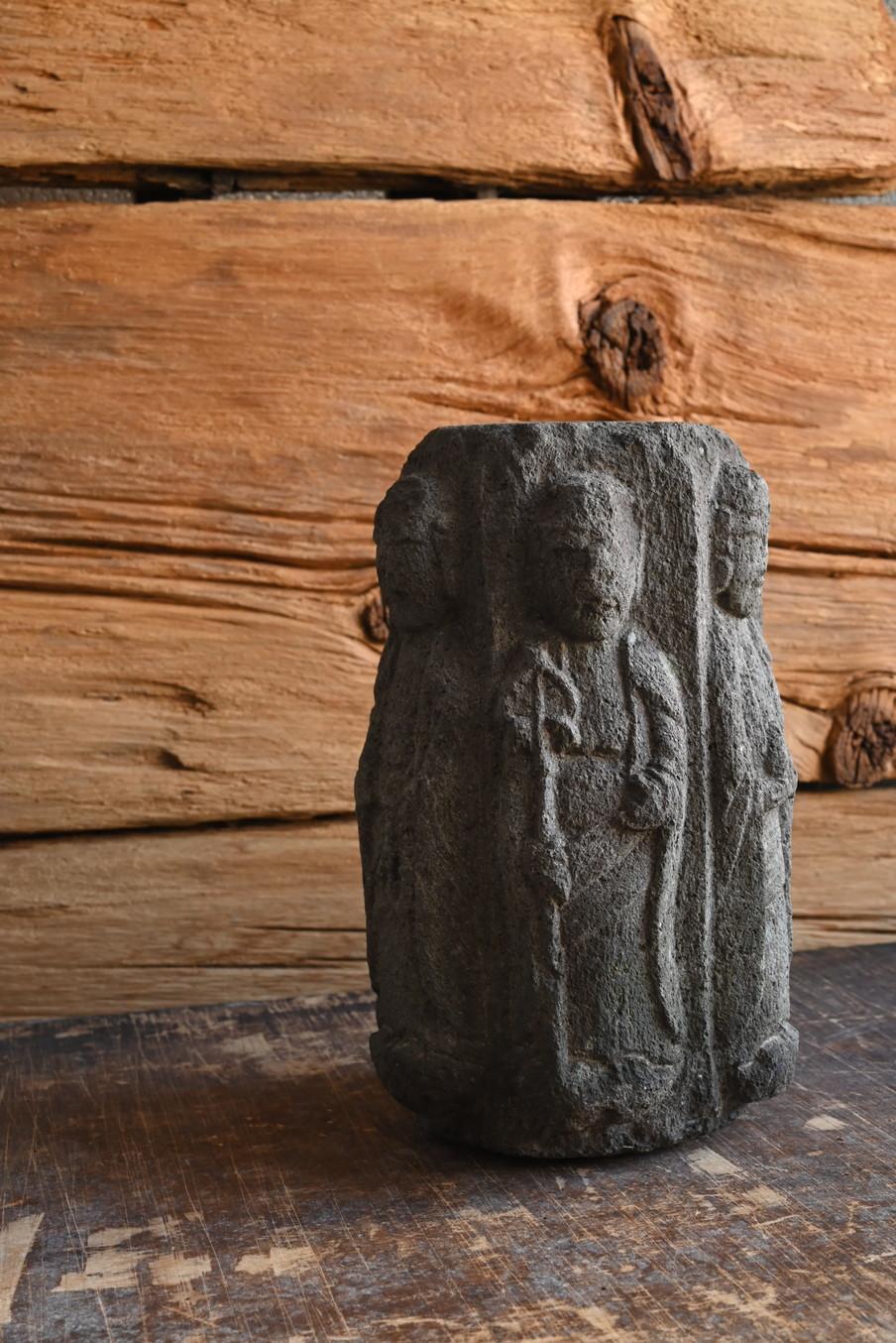 Rare Japanese Antique Stone Carved Hexagonal Stone Buddha/Jizo Bodhisattva/Edo 4