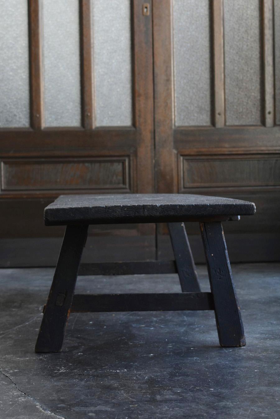 Rare Japanese Antique Wooden Black Low Table/Edo-Meiji 1800s/Wabi-Sabi Table 6