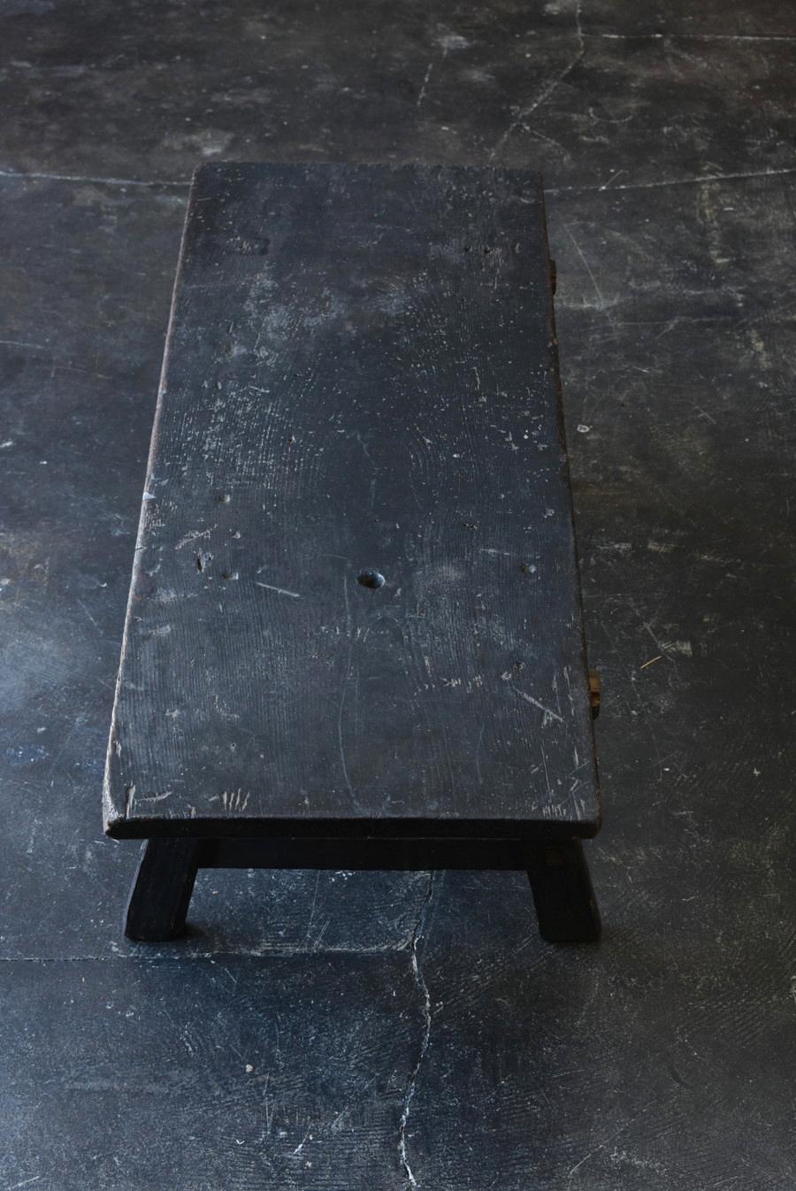 Rare Japanese Antique Wooden Black Low Table/Edo-Meiji 1800s/Wabi-Sabi Table 2