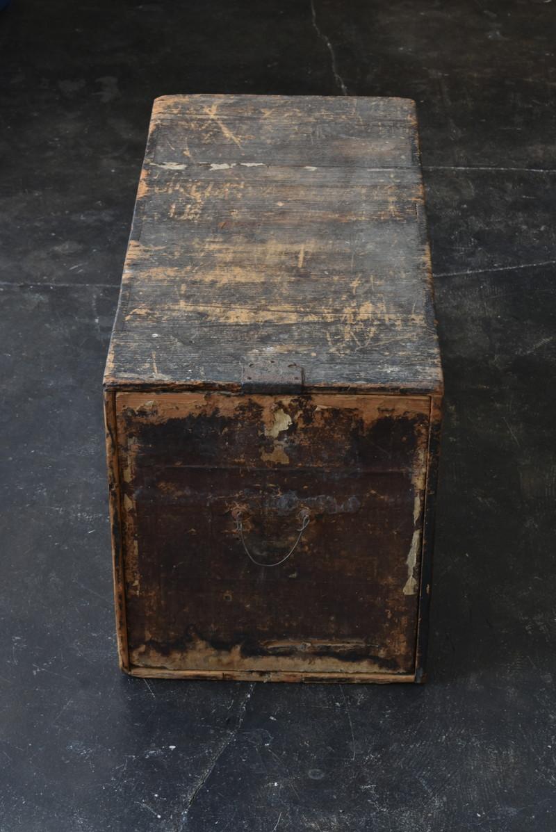 Rare Japanese Antique Wooden Drawer / 1868-1920 / Wooden Box / Low Table In Good Condition In Sammu-shi, Chiba