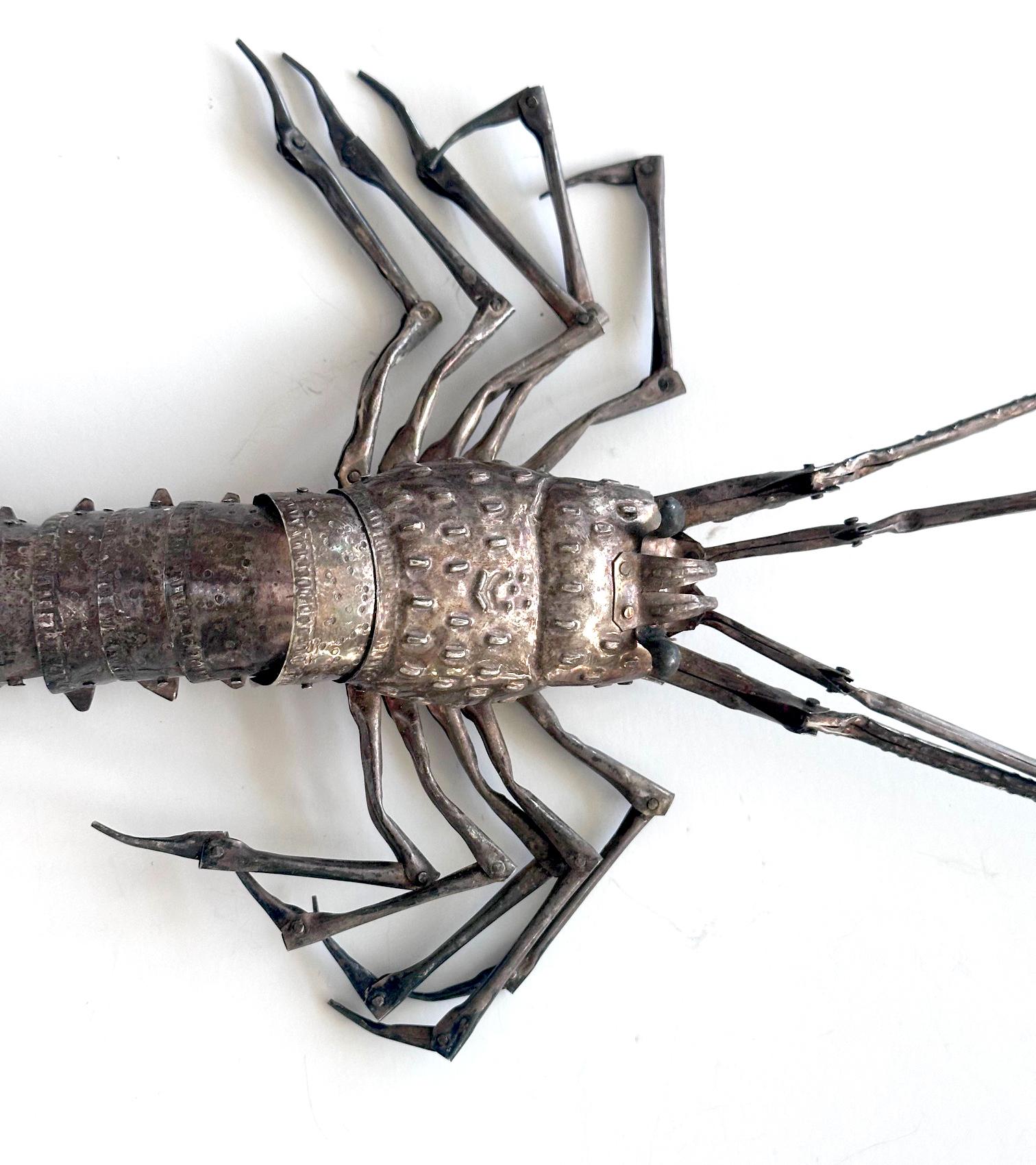 Rare homard japonais articulé Jizai Okimono Myochin Hiroyoshi Meiji Bon état - En vente à Atlanta, GA