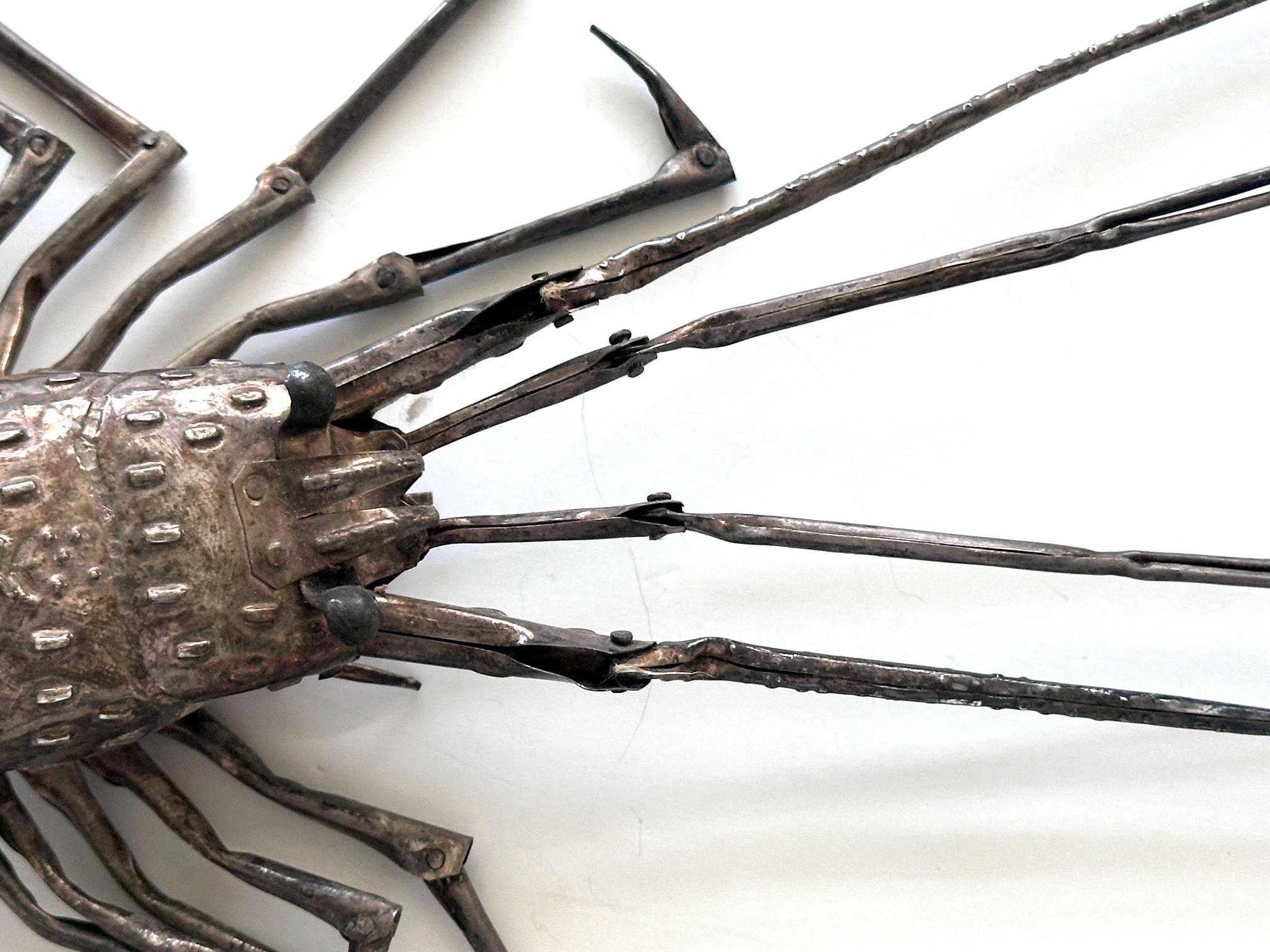 20ième siècle Rare homard japonais articulé Jizai Okimono Myochin Hiroyoshi Meiji en vente