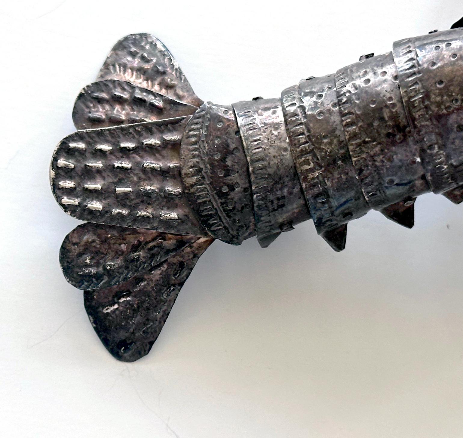 Rare homard japonais articulé Jizai Okimono Myochin Hiroyoshi Meiji en vente 2