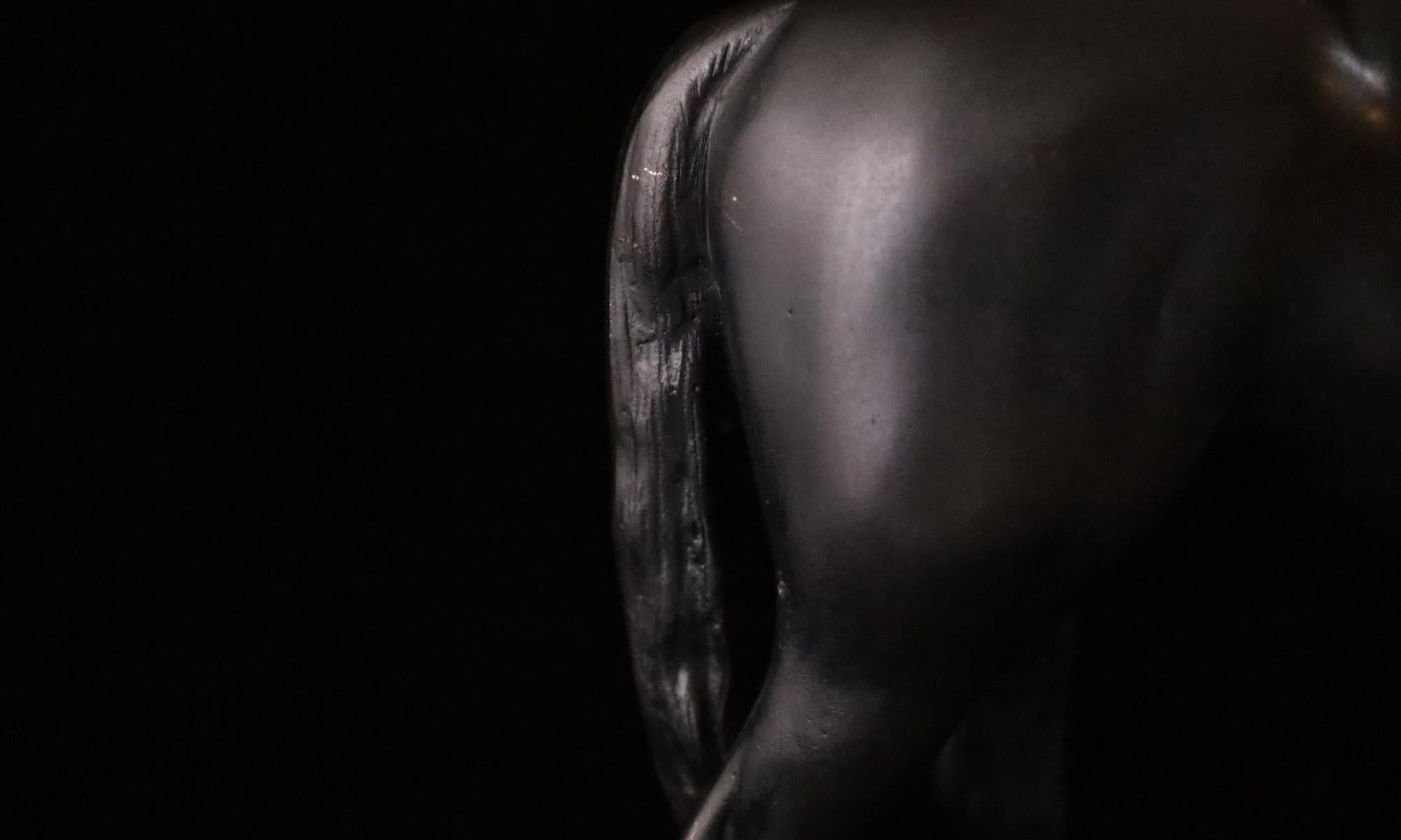 Rara scultura di cavallo giapponese in bronzo di Ishizaki Shūhō - Arte tradizionale in vendita 5