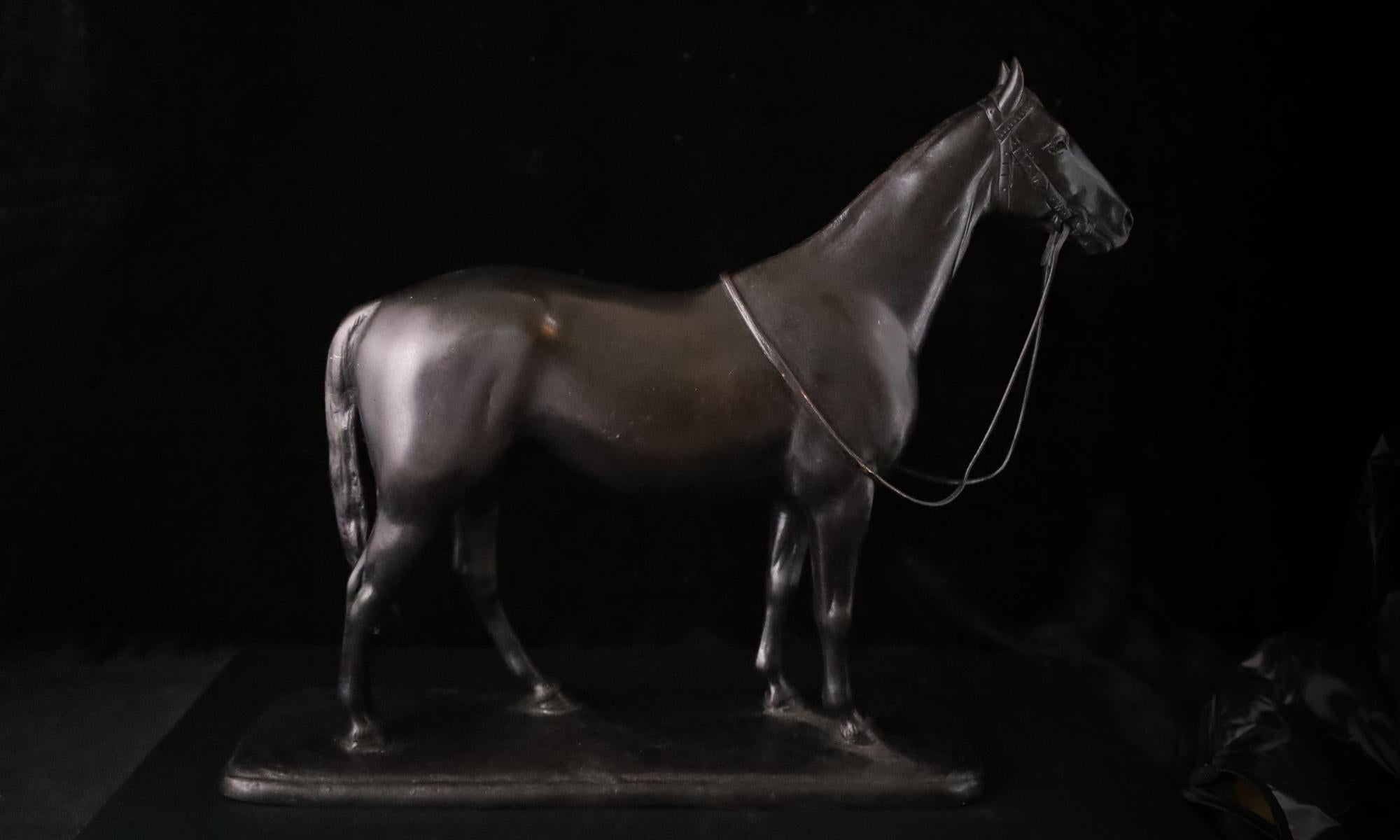 Rara scultura di cavallo giapponese in bronzo di Ishizaki Shūhō - Arte tradizionale in vendita 2