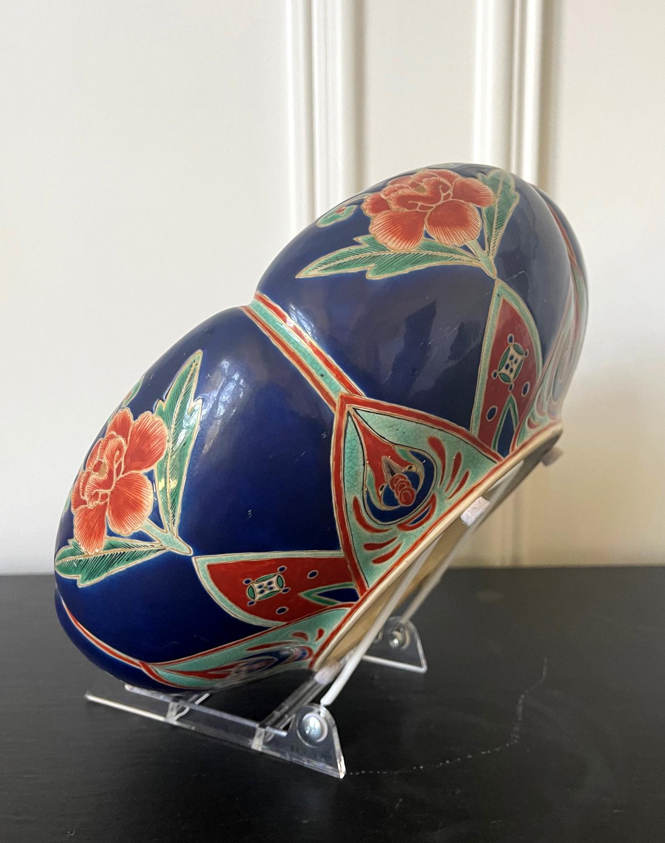 Rare Japanese Ceramic Glazed Bowl Makuzu Kozan Meiji Period For Sale 1