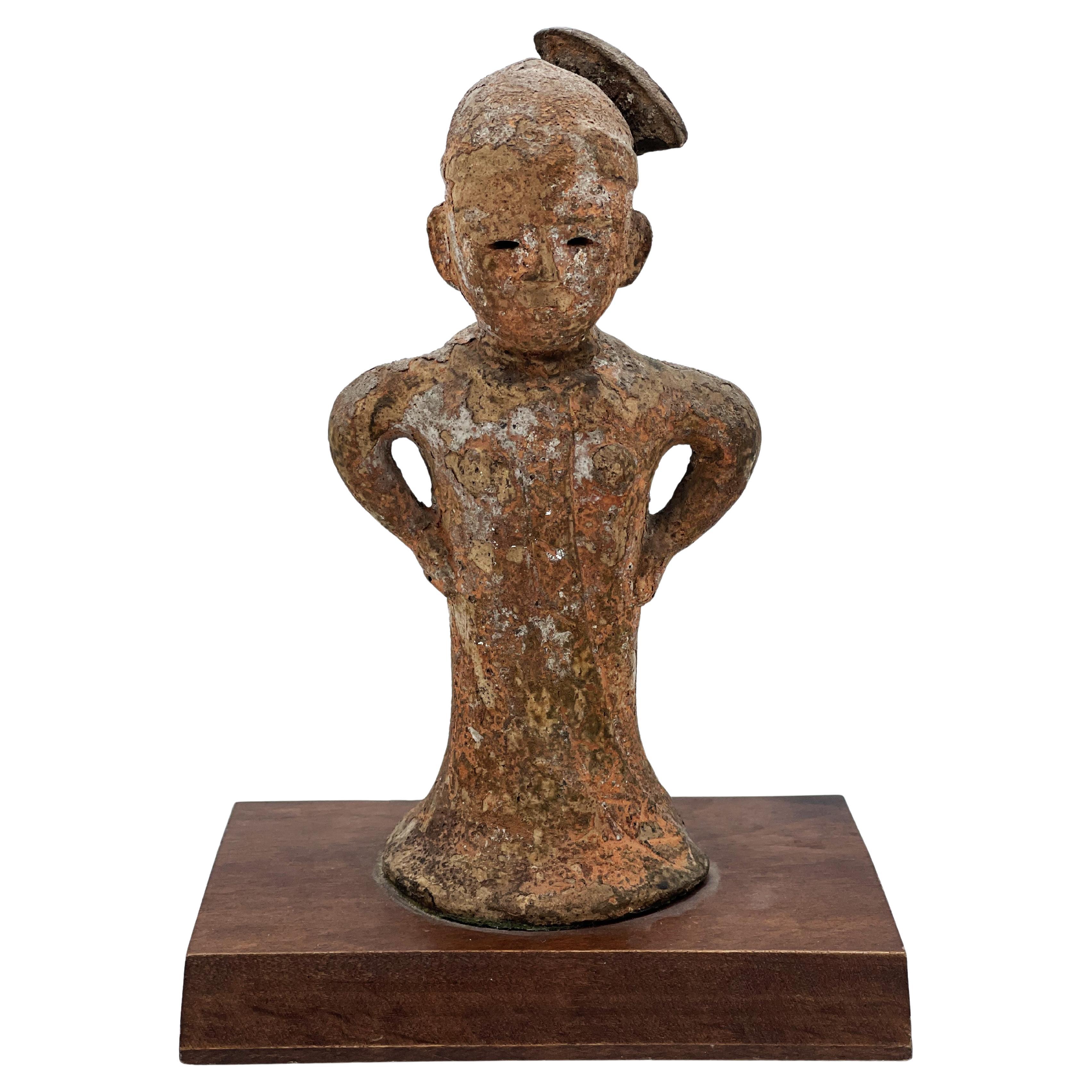Rare Japanese Complete Figure of an Aristocratic Woman Haniwa, 6th Century AD