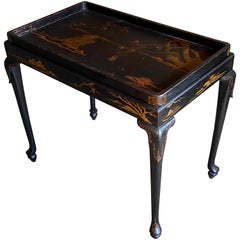 Antique Rare Japanese Export Lacquer Chinoiserie Table, circa 1740