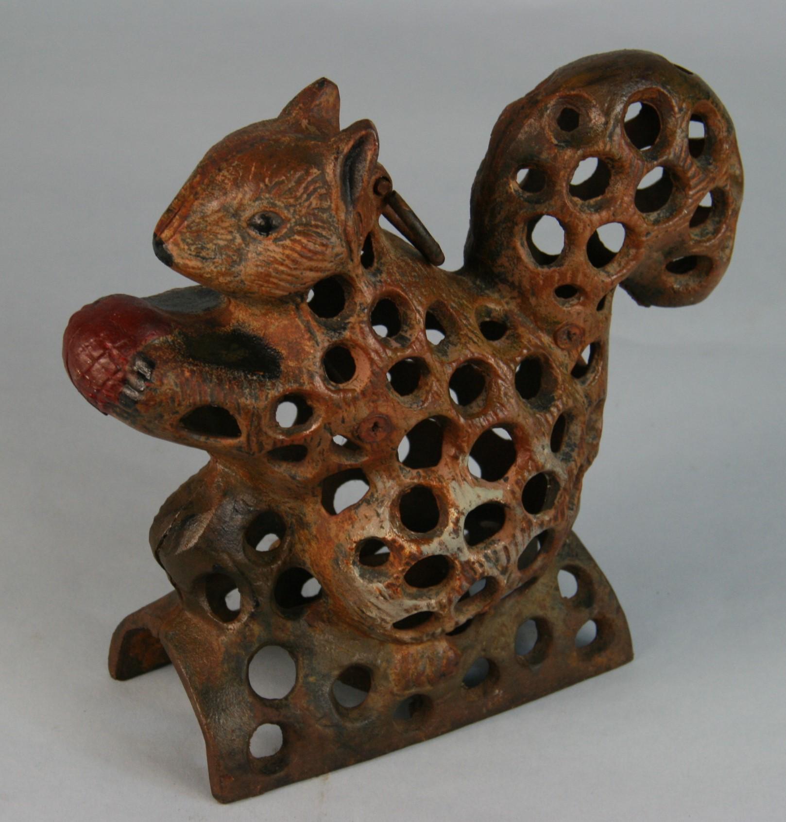 Iron  Japanese Rare  Garden Squirrel Lantern