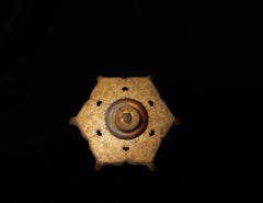 Rare Japanese Gilt Copper Temple Nail Cover (Nageshikazari), Edo Period