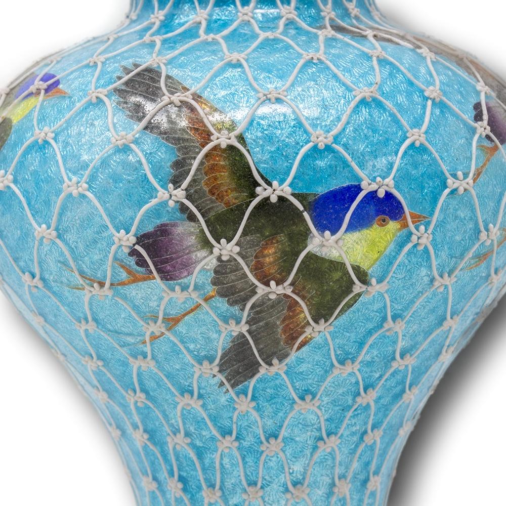 Raro vaso giapponese in smalto cloisonne del periodo Meiji in vendita 4