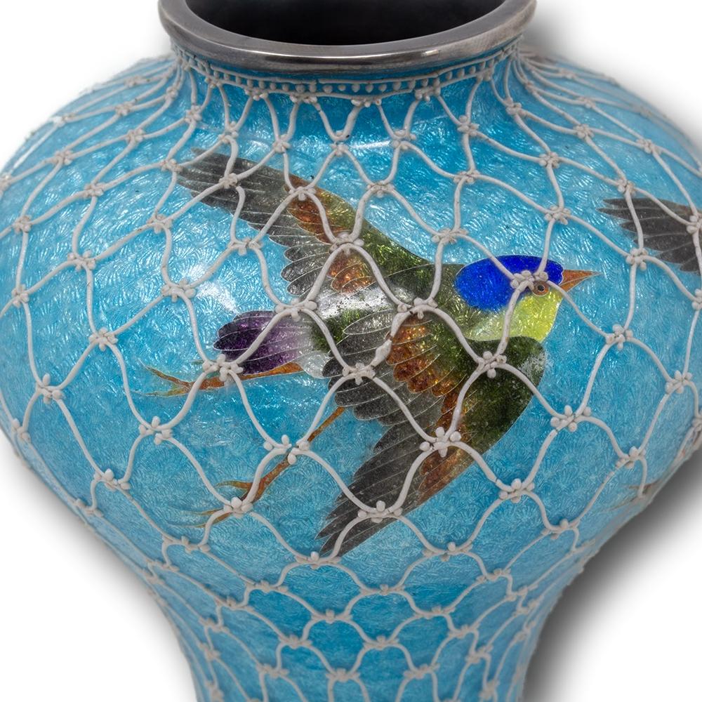 Raro vaso giapponese in smalto cloisonne del periodo Meiji in vendita 5