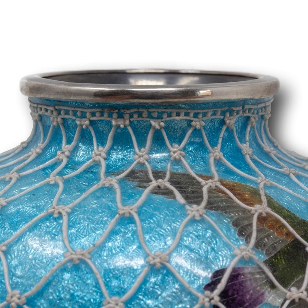 Raro vaso giapponese in smalto cloisonne del periodo Meiji in vendita 7