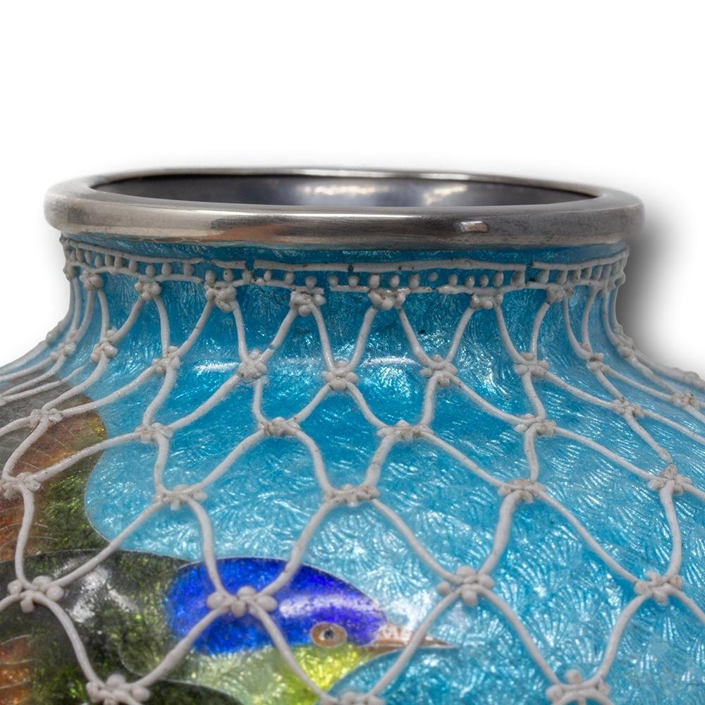 Raro vaso giapponese in smalto cloisonne del periodo Meiji in vendita 8