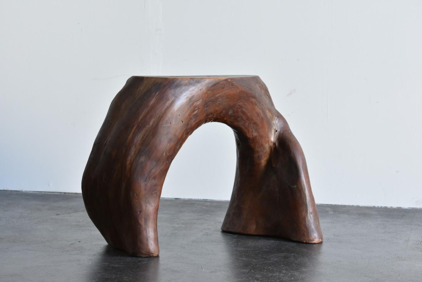 Rare Japanese Old Primitive Wooden Stool/1900-1950 In Good Condition In Sammu-shi, Chiba