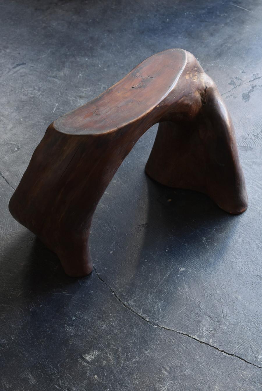 Rare Japanese Old Primitive Wooden Stool/1900-1950 2