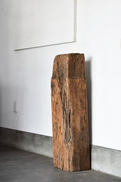 Rare Japanese Old Wooden Water Pipe 'Edo Period' / Antique Wabi-Sabi Wooden Sign