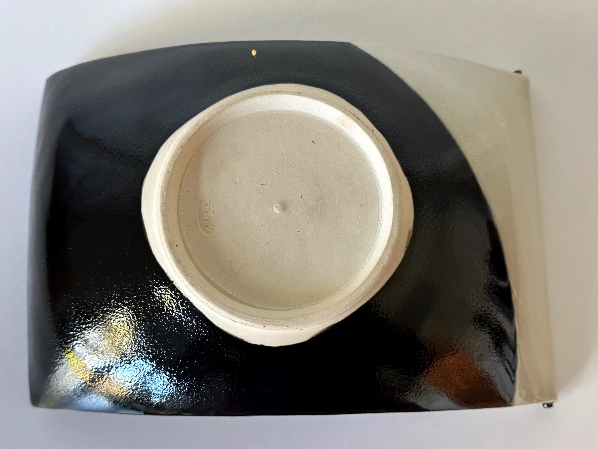 Rare Japanese Porcelain Painted Footed Dish Makuzu Kozan For Sale 3