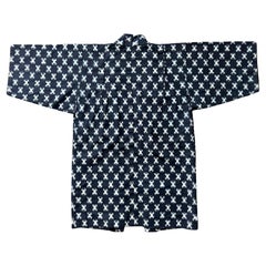 Rare Japanese Woven Ikat Child Kimono Nemaki
