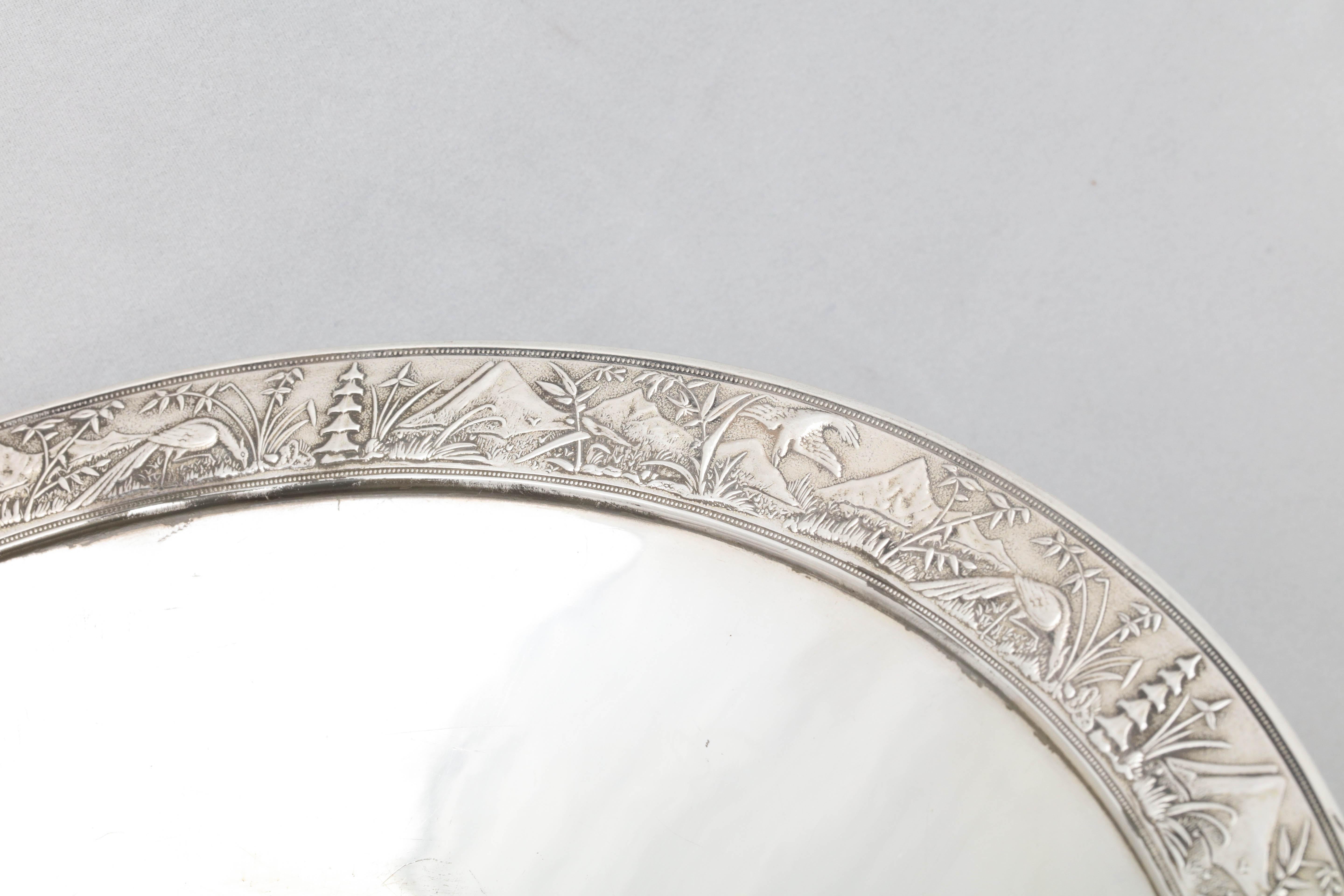 Rare Japonesque Sterling Silver Footed Centerpiece Bowl by Gorham 6