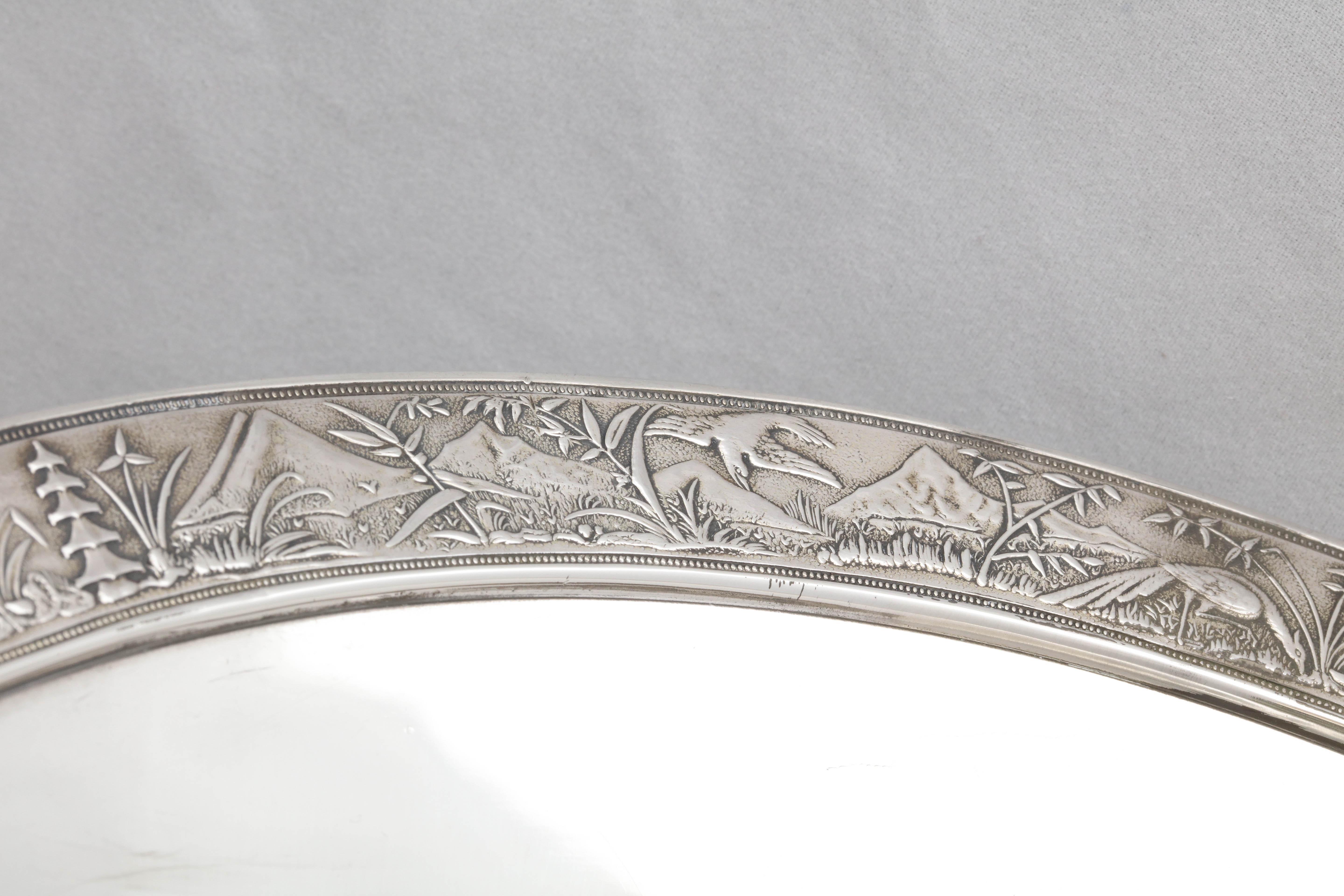 Rare Japonesque Sterling Silver Footed Centerpiece Bowl by Gorham 7