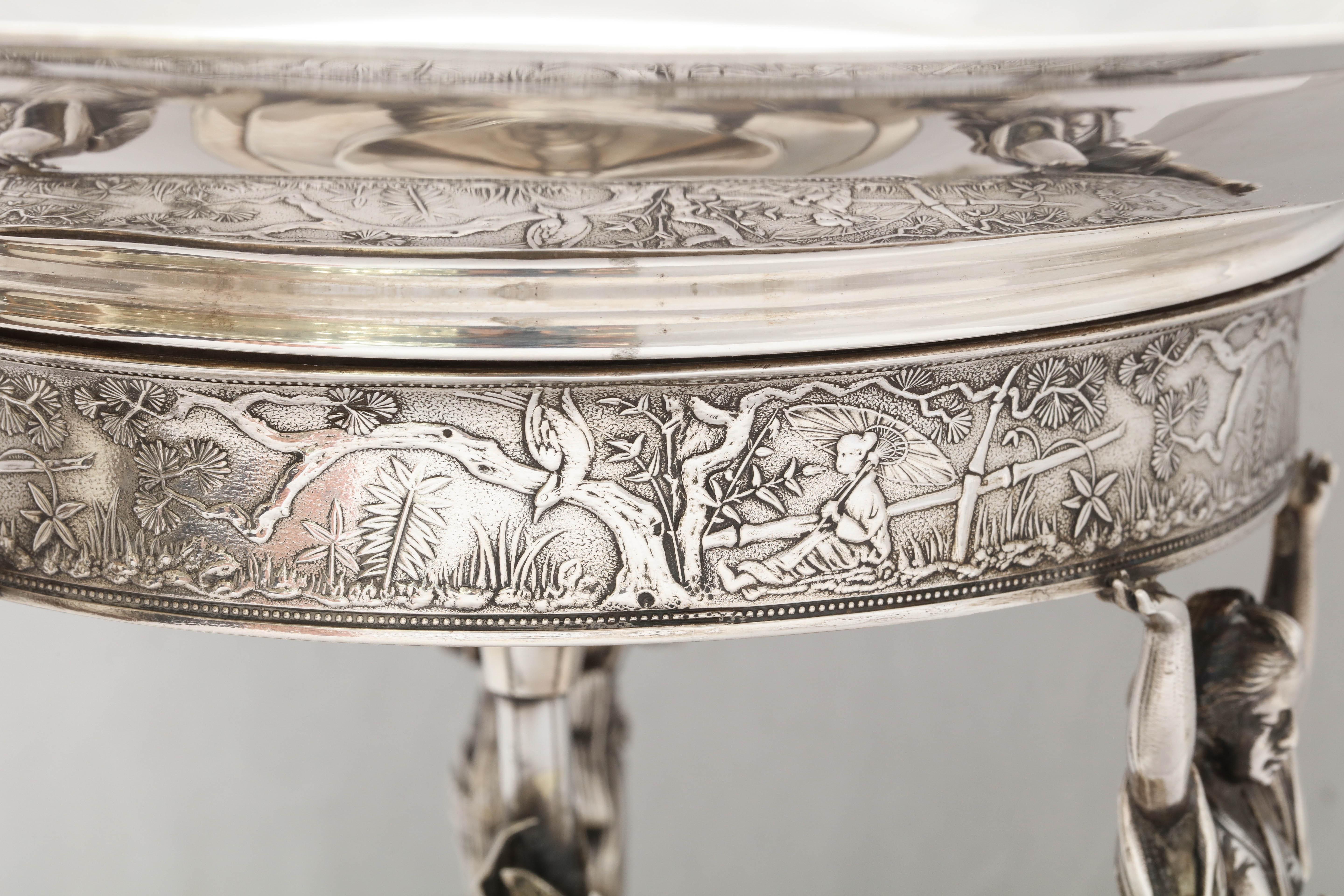 Rare Japonesque Sterling Silver Footed Centerpiece Bowl by Gorham 10