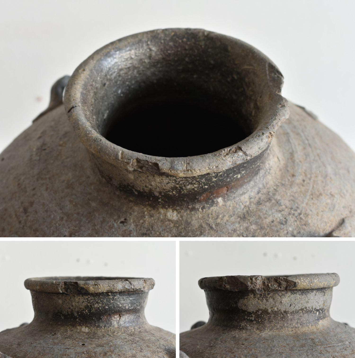 18th Century and Earlier Rare Jar of Japan in the 13th and 14th Centuries / Bizen Ware / Wabi-Sabi Tsubo