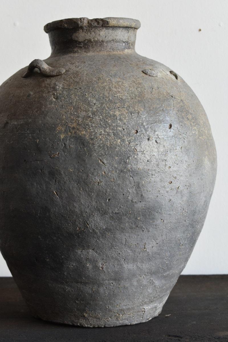 Pottery Rare Jar of Japan in the 13th and 14th Centuries / Bizen Ware / Wabi-Sabi Tsubo