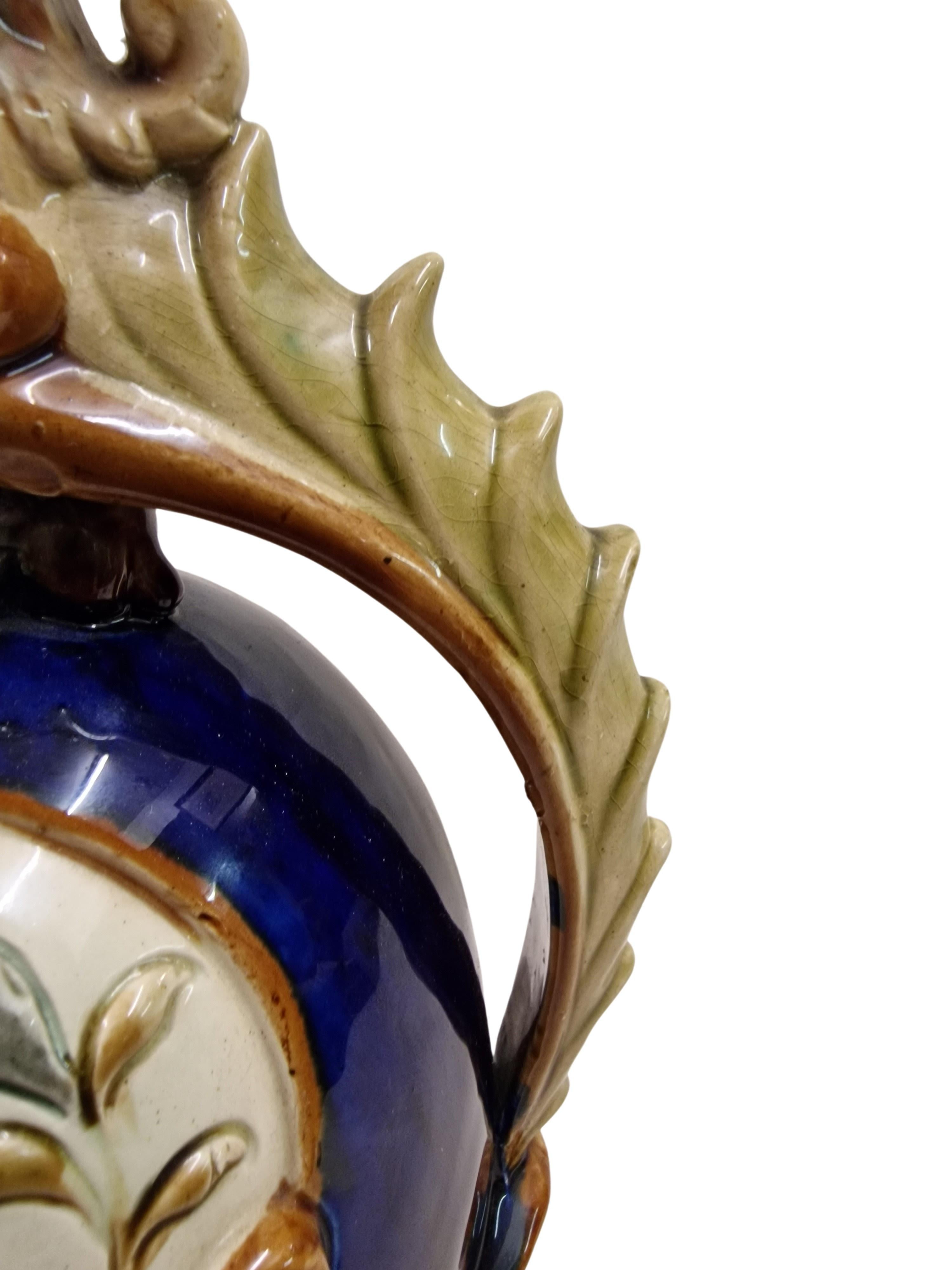 Rare Jardiniere, Centrepiece, Flower pot, Wilhelm Schiller & Sons, 1880, Bohemia In Good Condition In Wien, AT
