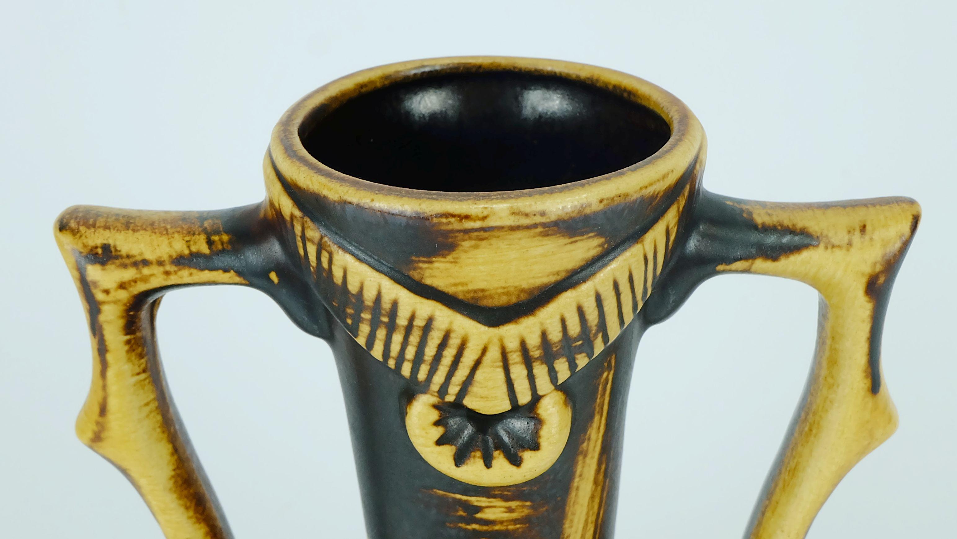 raro vaso a doppio manico Jasba della metà del secolo, modello 1350/25, di forma eccezionale in vendita 2