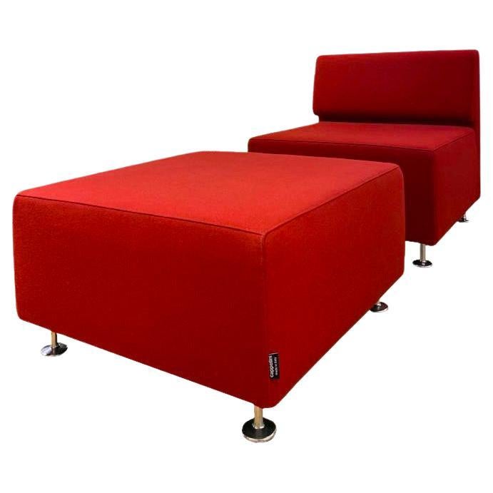 Rare Jasper Morrison sofa edited by Cappellini Italy, aluminum base with wool and cotton covering / circa 1990.
 