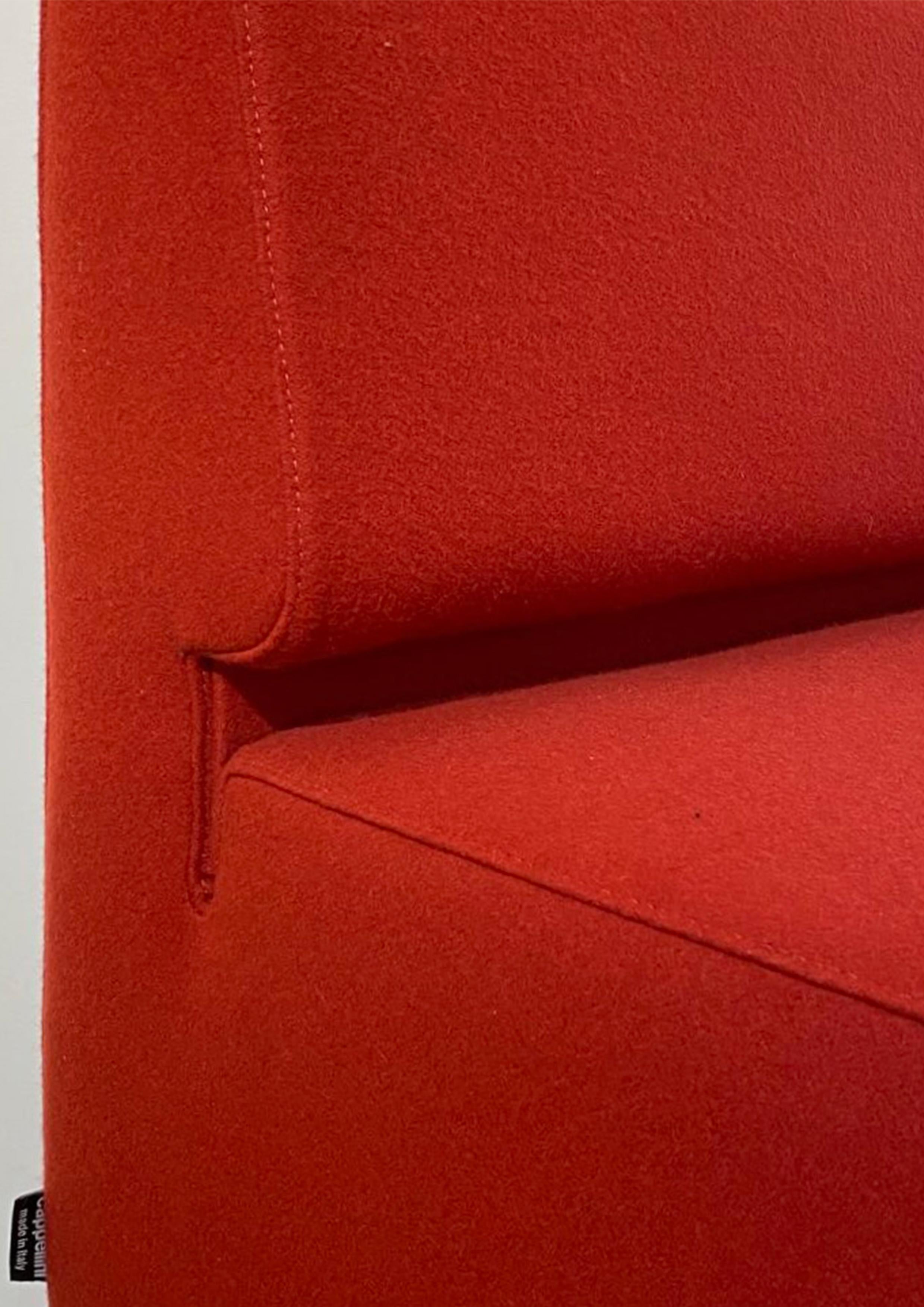 Modern Rare Jasper Morrison Red Sofa for Cappellini Italy / circa 1990 