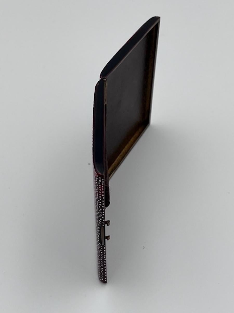 Rare Jean Dunand Art Deco Cigarette Case, Circa 1930 – Bronze & Eggshell Lacquer For Sale 5