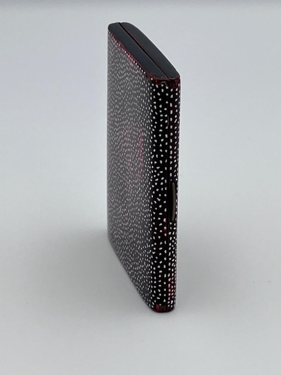 French Rare Jean Dunand Art Deco Cigarette Case, Circa 1930 – Bronze & Eggshell Lacquer For Sale