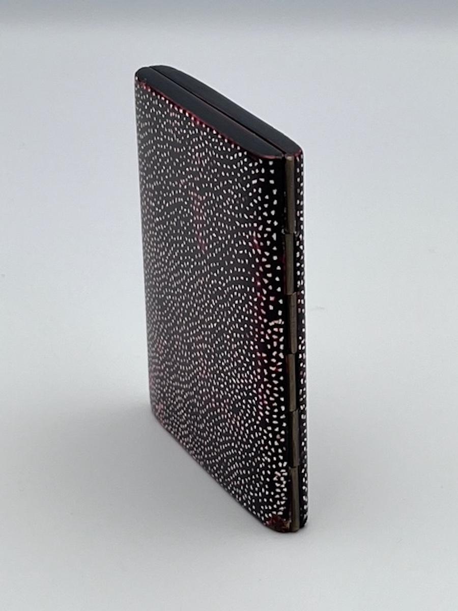 Rare Jean Dunand Art Deco Cigarette Case, Circa 1930 – Bronze & Eggshell Lacquer In Good Condition For Sale In Red Lion, PA