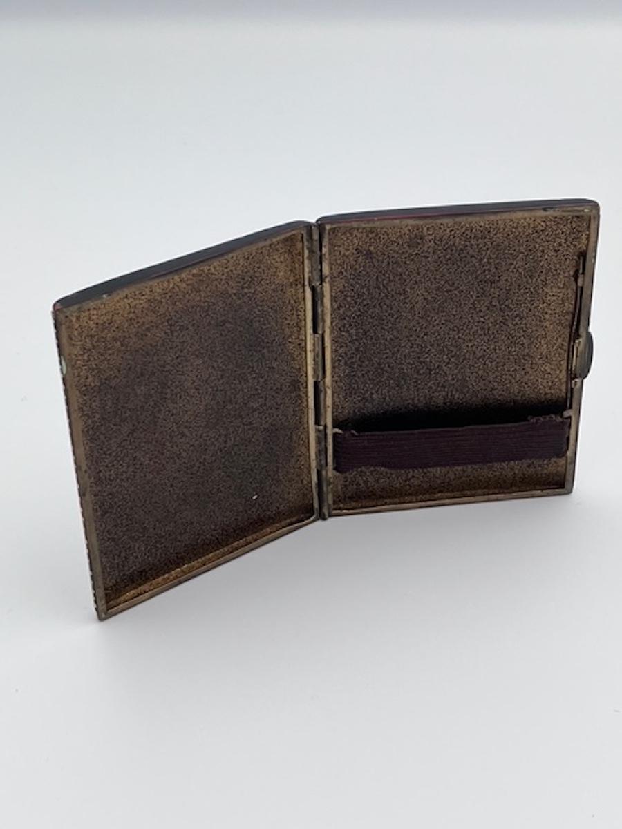 Rare Jean Dunand Art Deco Cigarette Case, Circa 1930 – Bronze & Eggshell Lacquer For Sale 1
