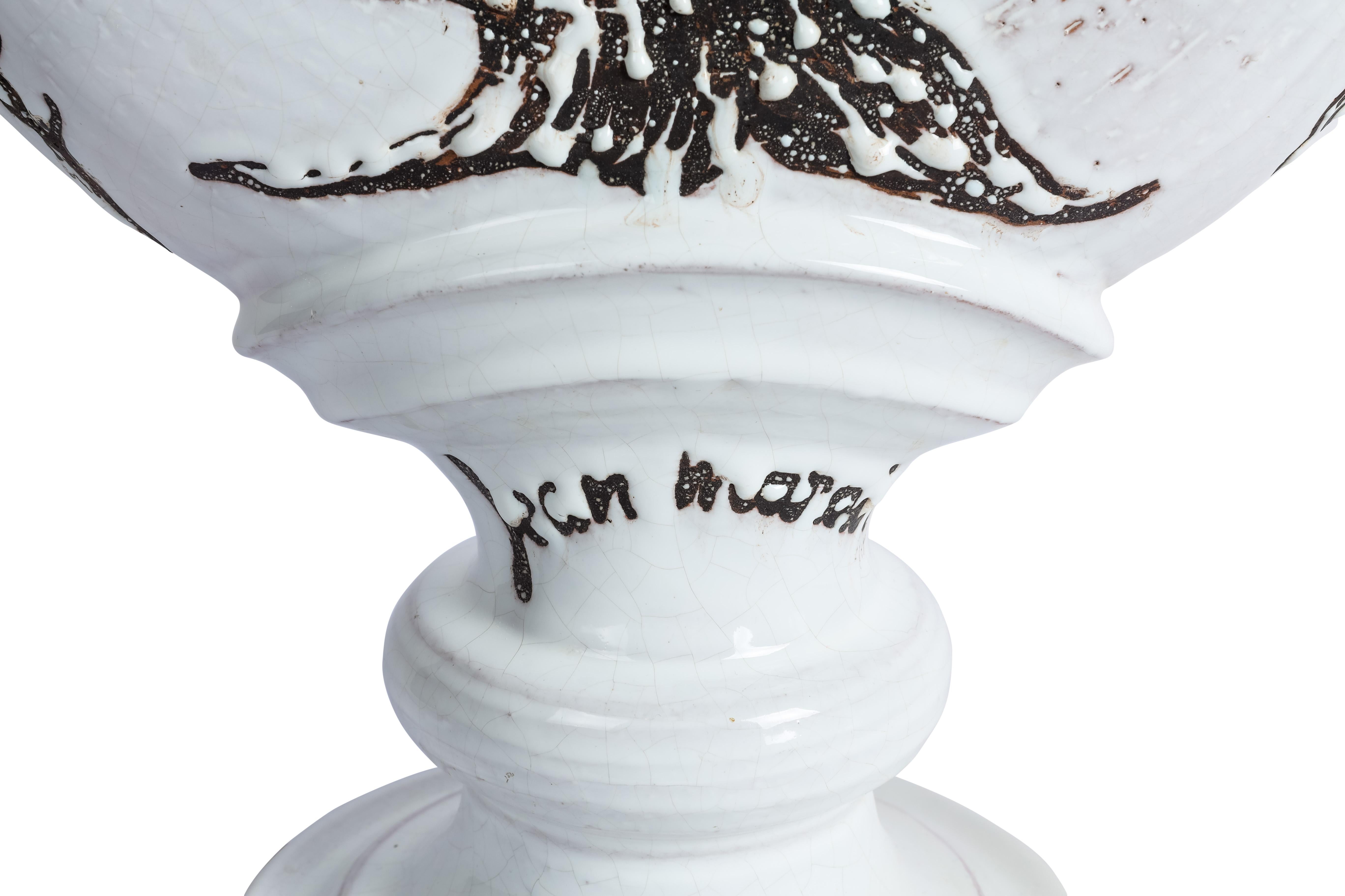 Vernissé Rare lampe en céramique Jean Marais en vente
