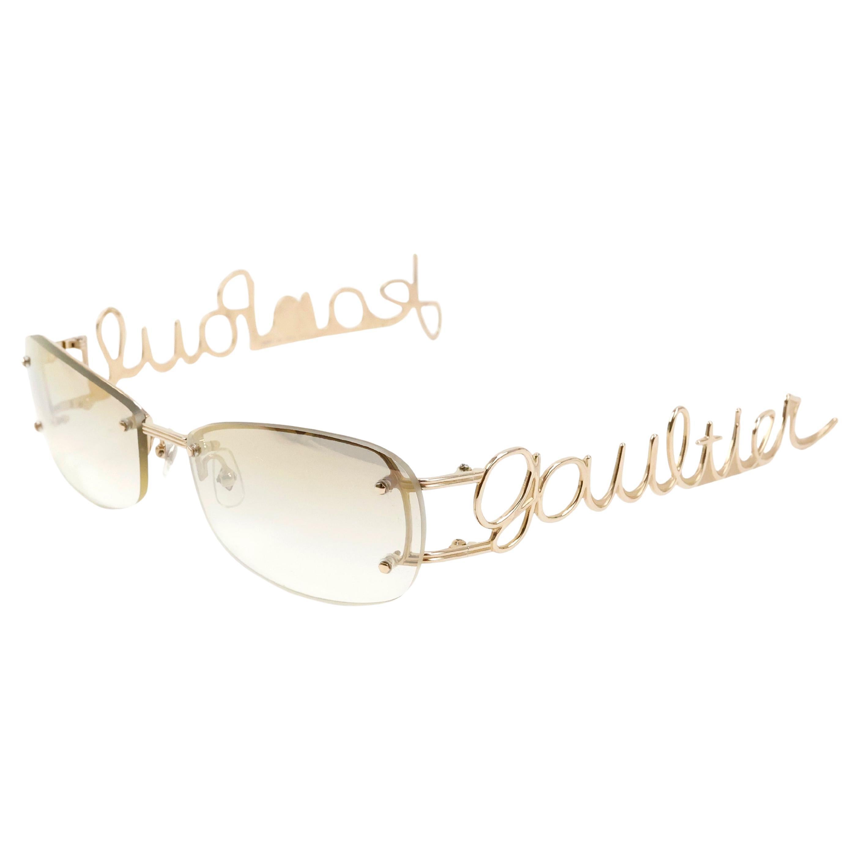SELTENE Jean Paul Gaultier Cursive Logo-Sonnenbrille