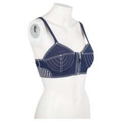 Raro Top de sujetador cónico de la línea Junior Gaultier de Jean Paul Gaultier, F/W 1987