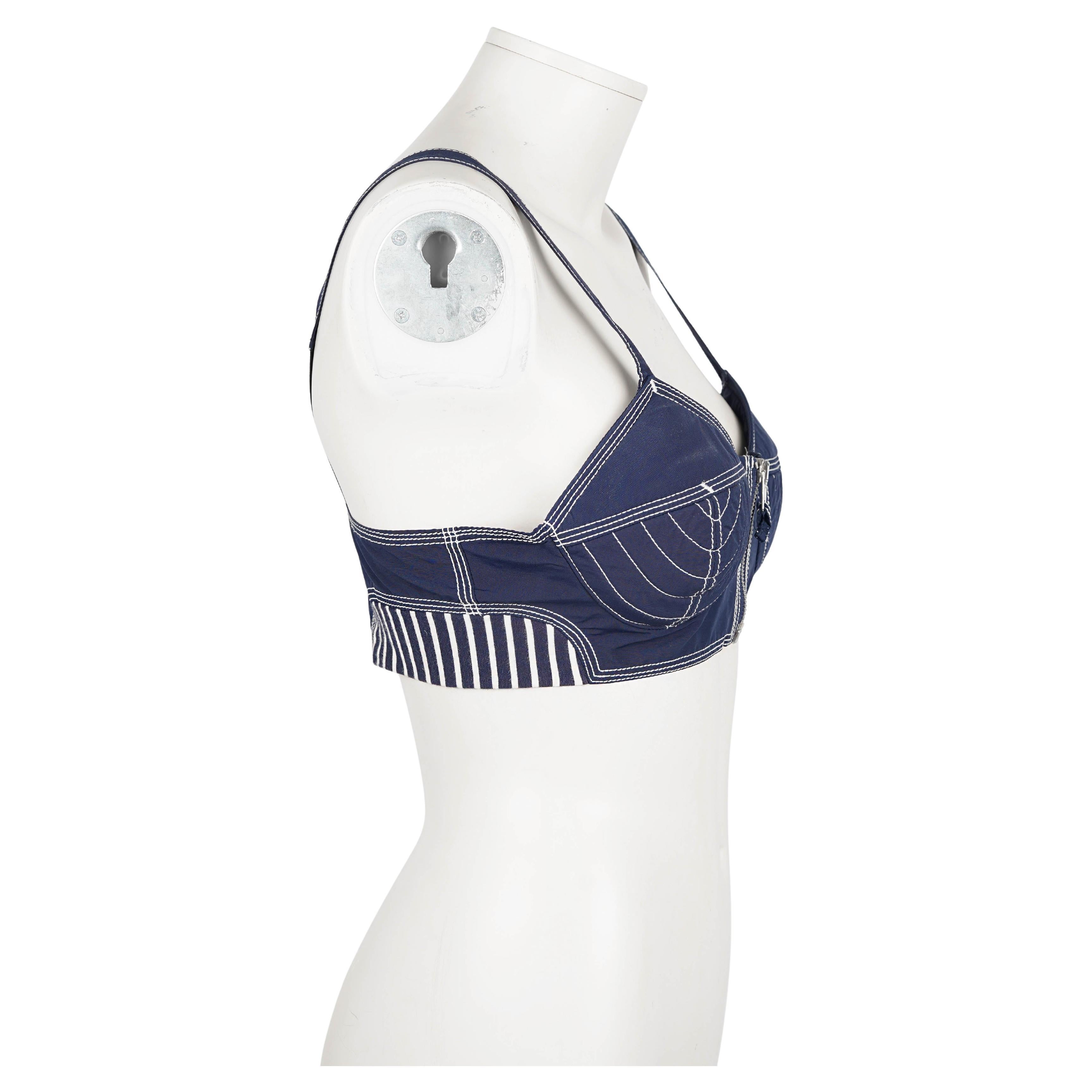 De las mujeres Raro Top de sujetador cónico de la línea Junior Gaultier de Jean Paul Gaultier, F/W 1987 en venta