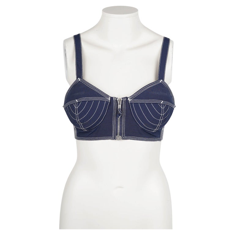 Soutien-gorge Jean Paul Gaultier Neuf Avec étiquettes - Taille 36, Noir, Avec Détails Surpiqûres