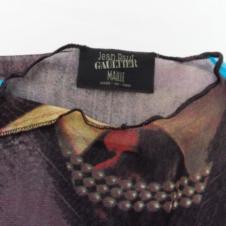 JEAN PAUL GAULTIER MAILLE 1997 - Vintage Runway - Robe transparente à œillets de trompe-l'œil en vente 4