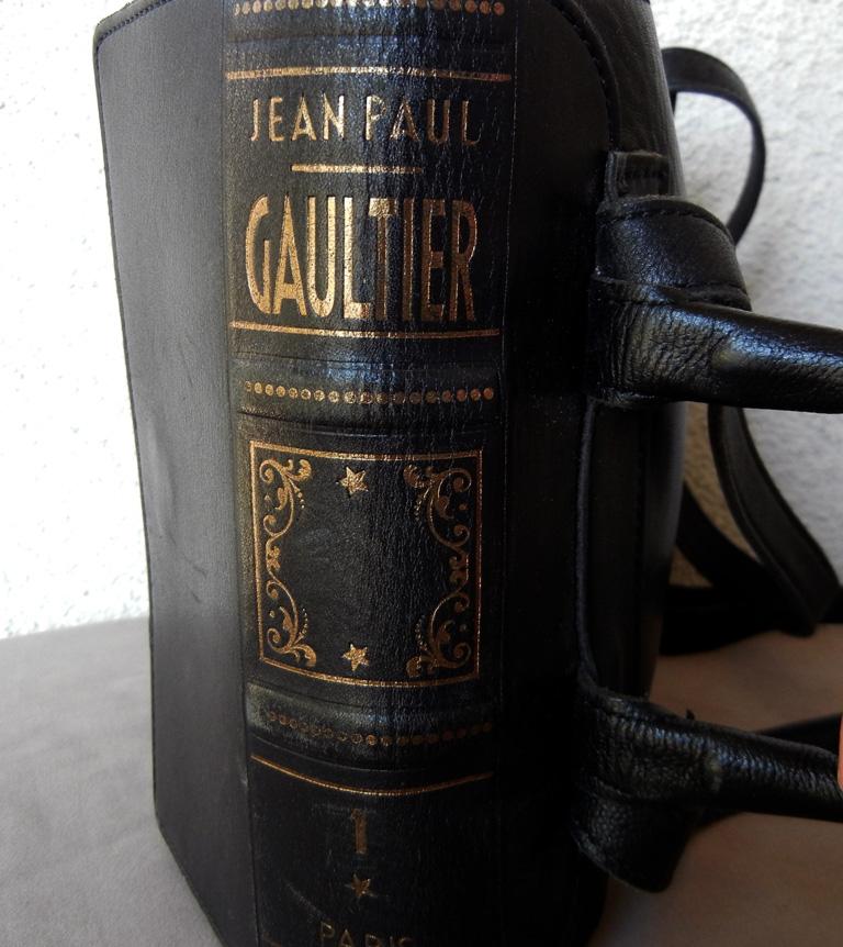 Black Rare Gaultier Novelty Leather Antique Inspired labeled Gaultier 