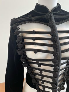 RARE Jean Paul Gaultier Velvet Silk Cage Corset Jacket