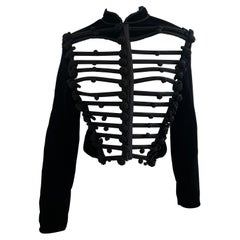 RARE Jean Paul Gaultier Velvet Silk Cage Corset Jacket