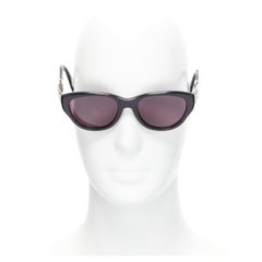 Seltene JEAN PAUL GAULTIER Vintage 56-3 Silbergabel temple schwarze Acetat-Sonnenbrille