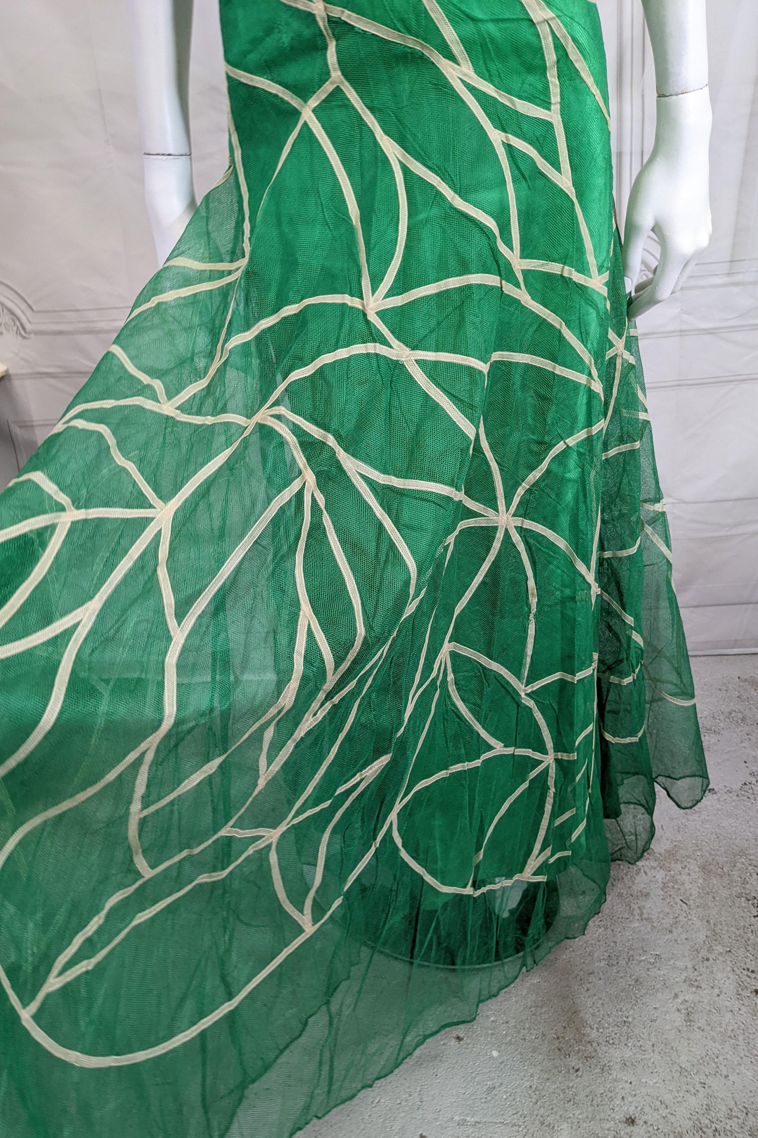 Jeanne Lanvin - Robe en tulle Art Déco rare Bon état - En vente à New York, NY